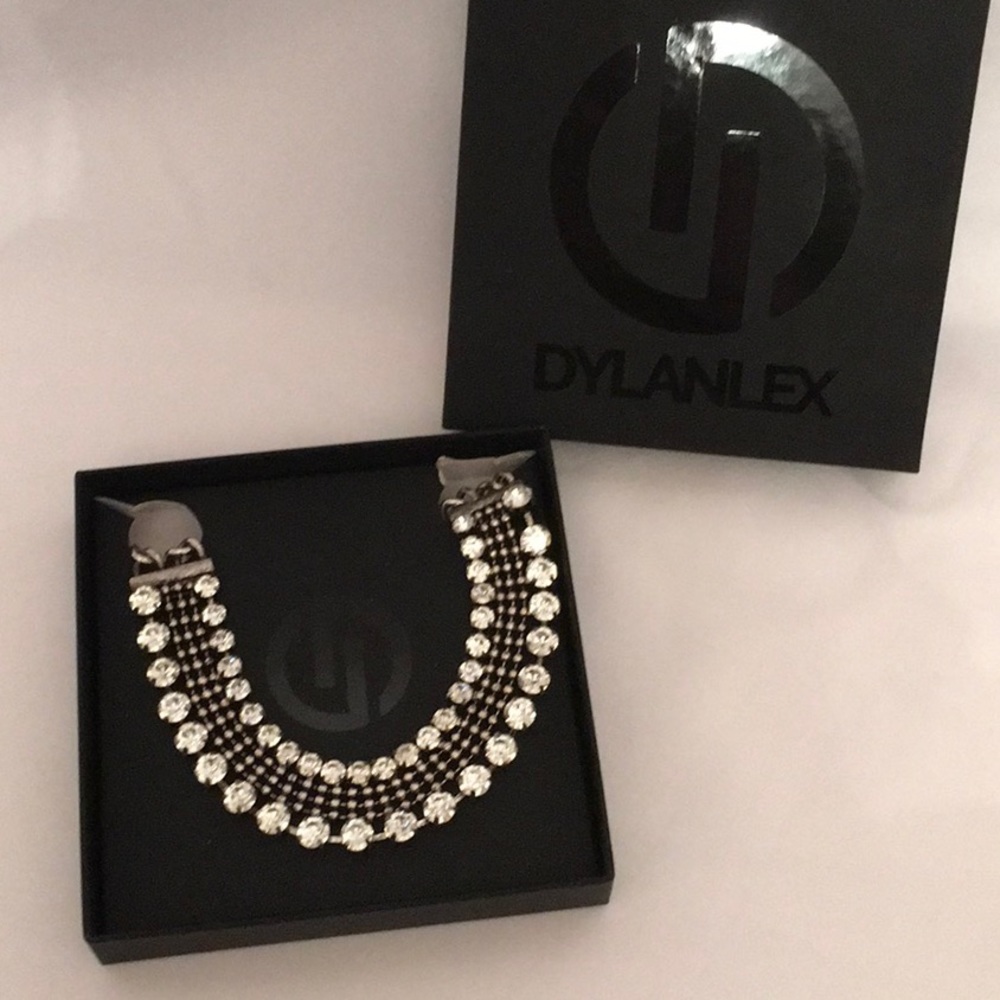 Rachel Zoe silver & crystal  Zoey necklace